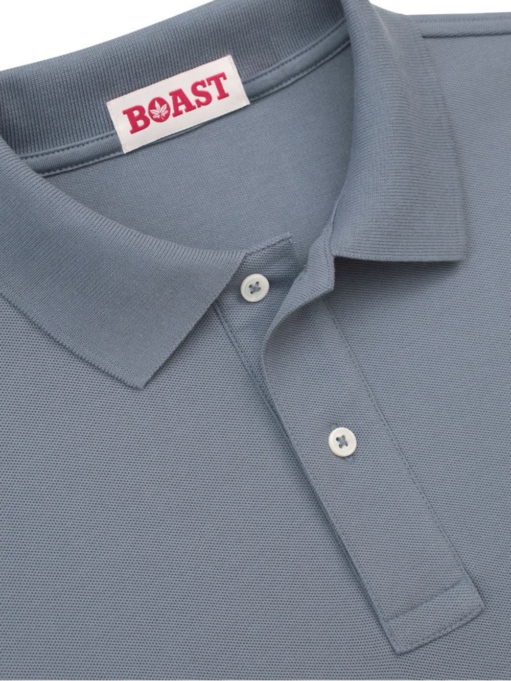 Boast 1983 Classic Pique Polo L Slate Blue/Grey NWT - Picture 2 of 3
